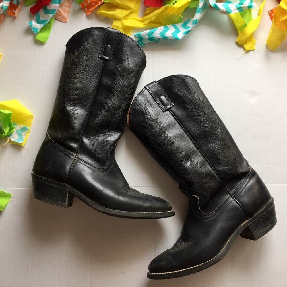 Texas Brand real leather men's cowboy boots